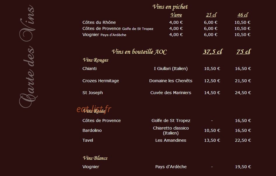La Bella Vita — carte page 7