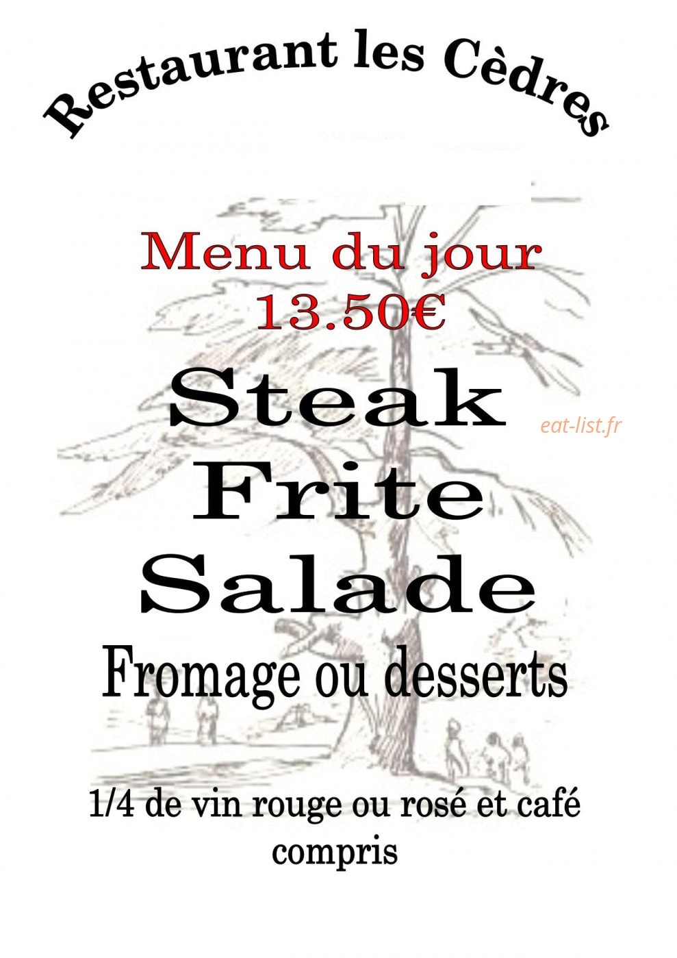 Les Cèdres — carte page 1