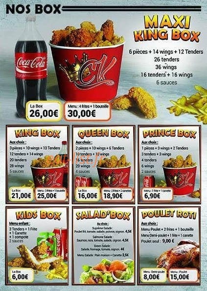 Chicken King — carte page 3