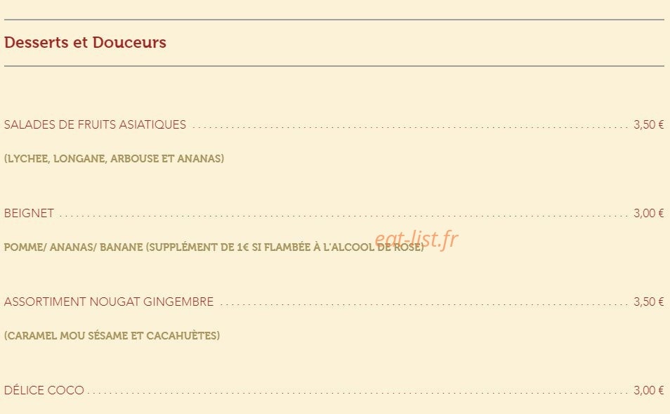 Le Jasmin — carte page 7