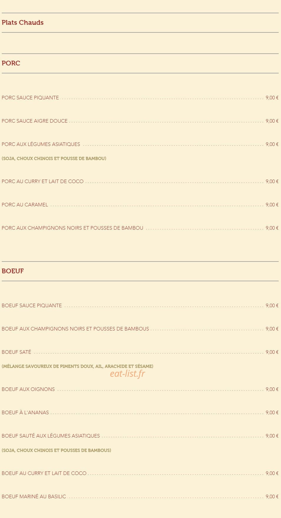 Le Jasmin — carte page 2