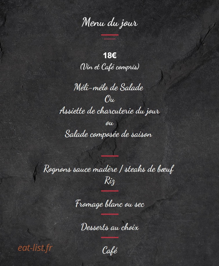 Le Relais Des Alpes — carte page 1