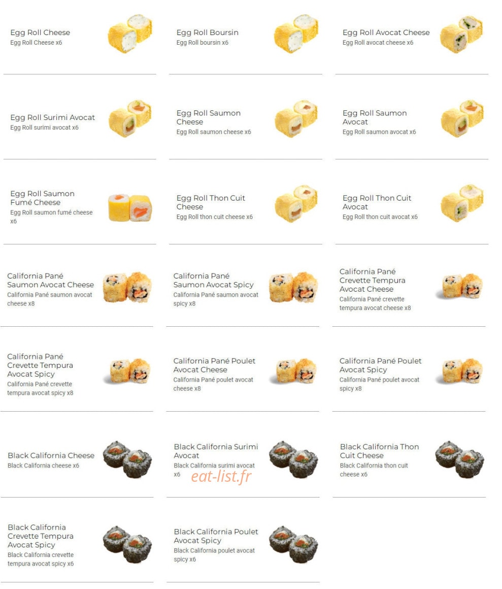 Mar'O Sushi — carte page 9