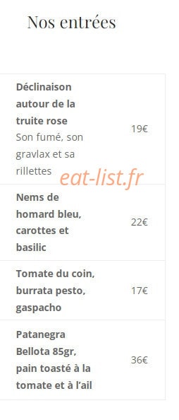 Bacchus Club et Rooftop — carte page 1