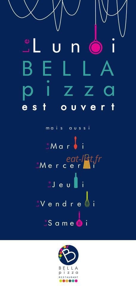 Bella Pizza — carte page 1