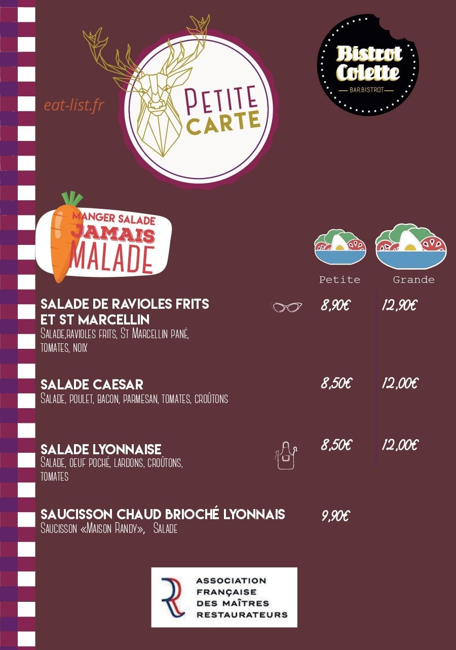 Bistrot Colette — carte page 7