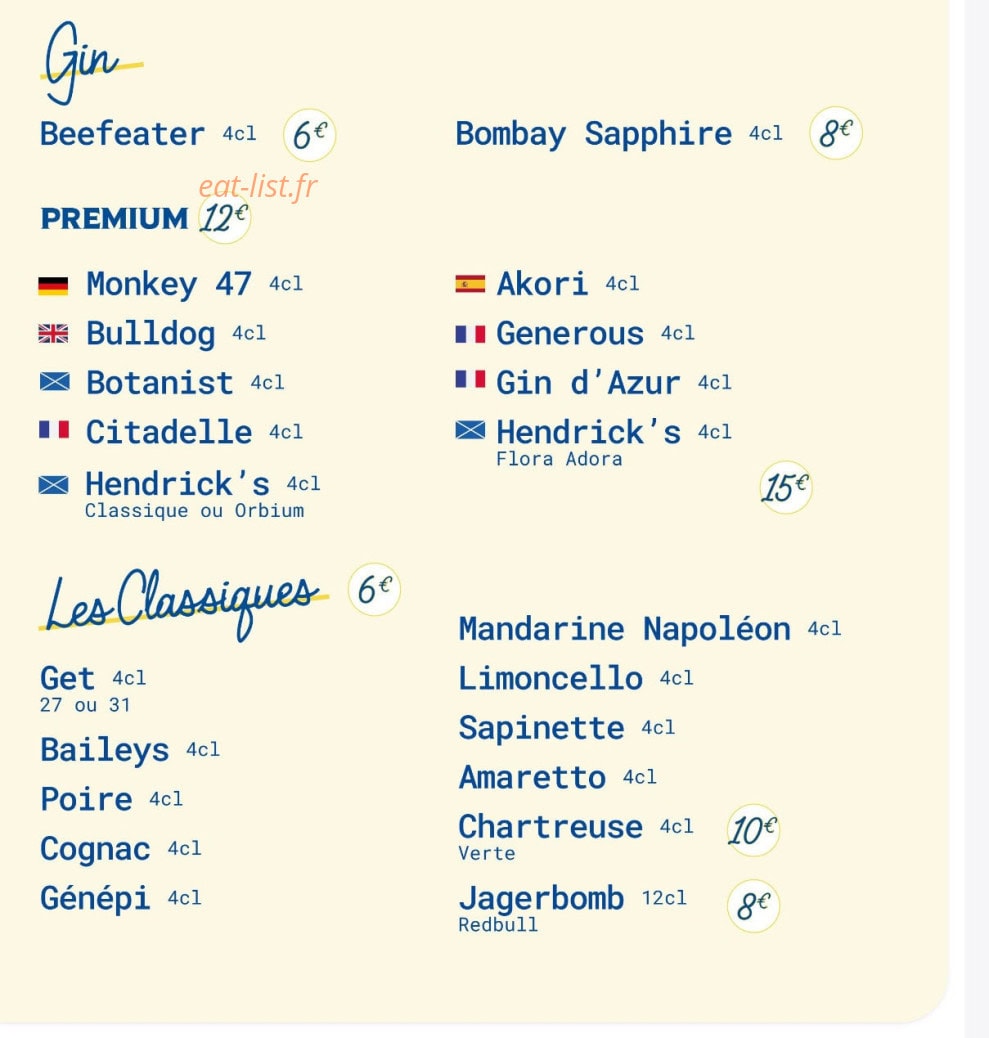 Bistrot Mamiche — carte page 18