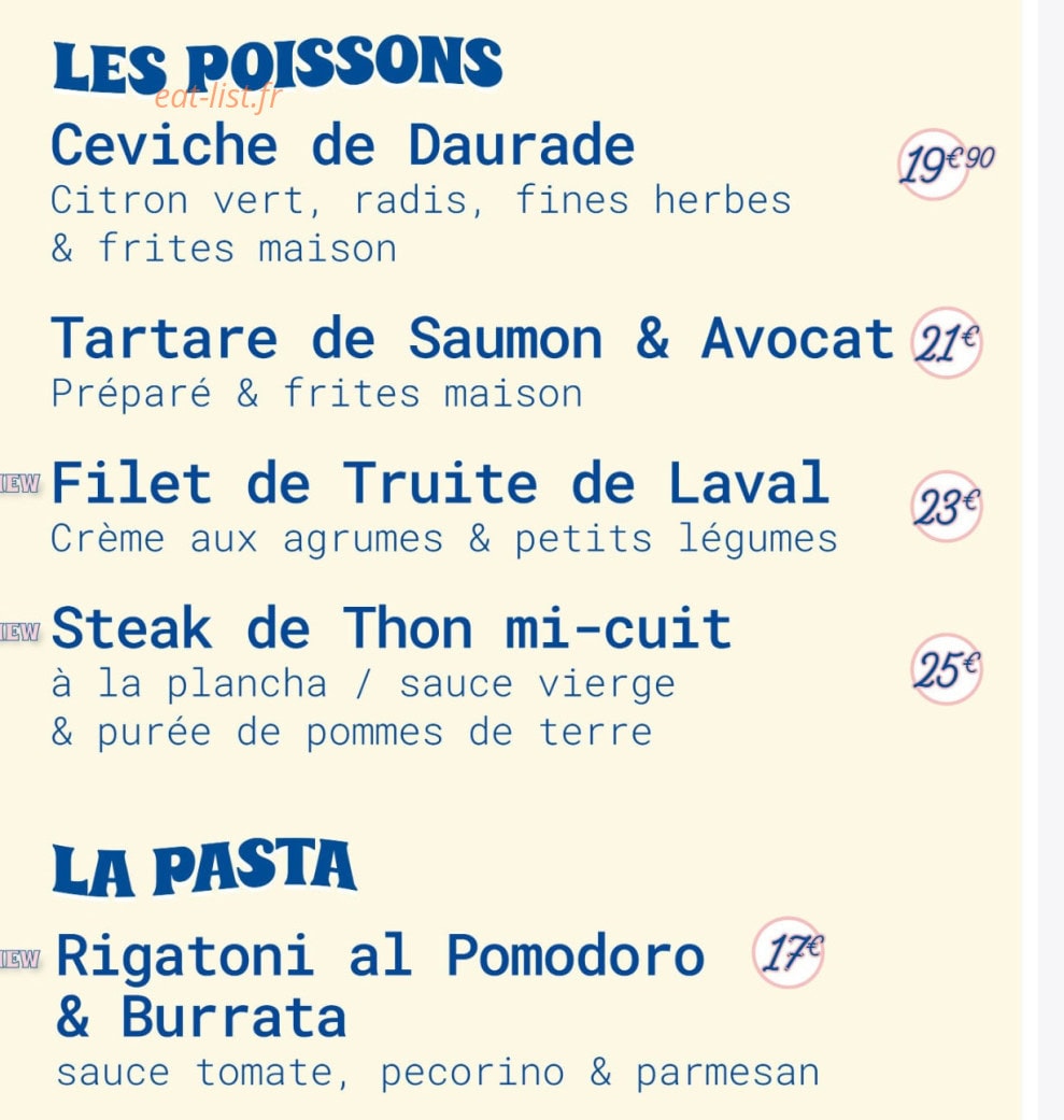 Bistrot Mamiche — carte page 5