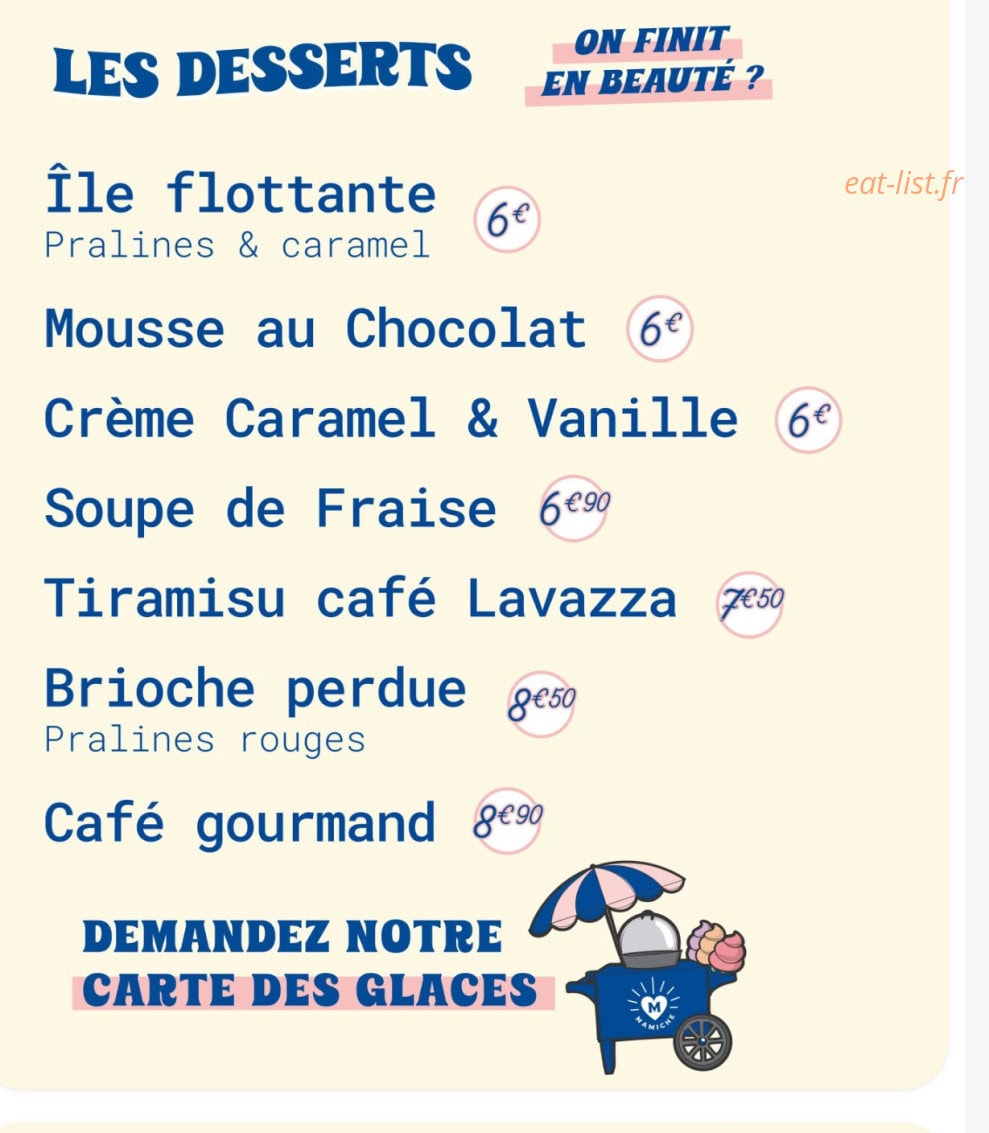 Bistrot Mamiche — carte page 7