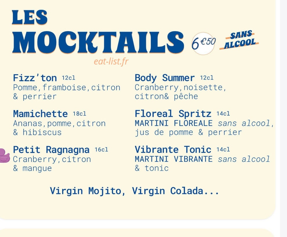 Bistrot Mamiche — carte page 12