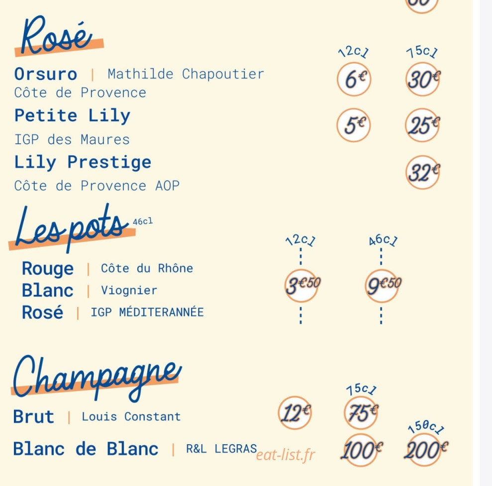 Bistrot Mamiche — carte page 15
