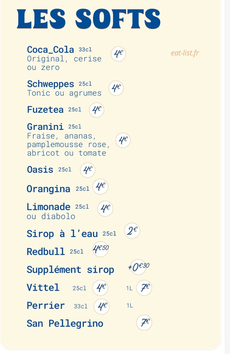 Bistrot Mamiche — carte page 13