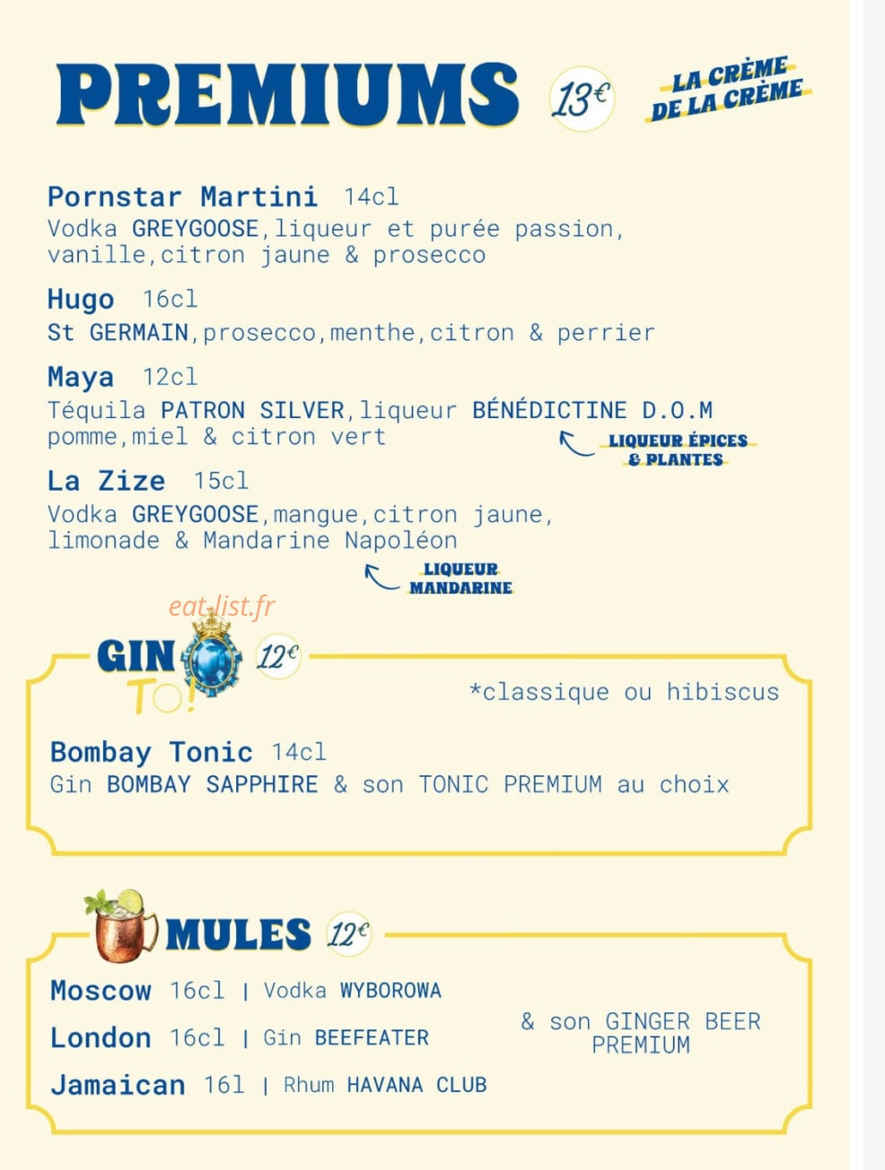 Bistrot Mamiche — carte page 11
