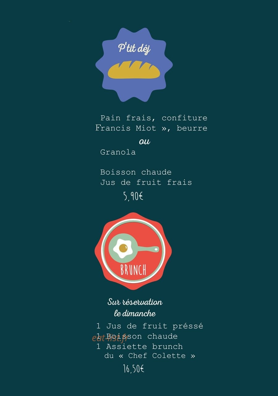 Café Colette — carte page 5