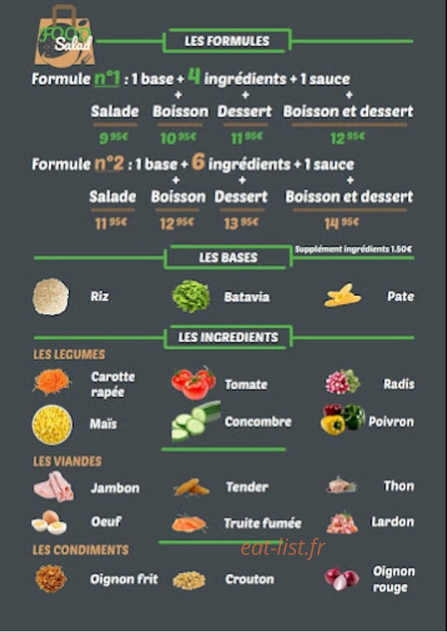 Food Salad — carte page 1
