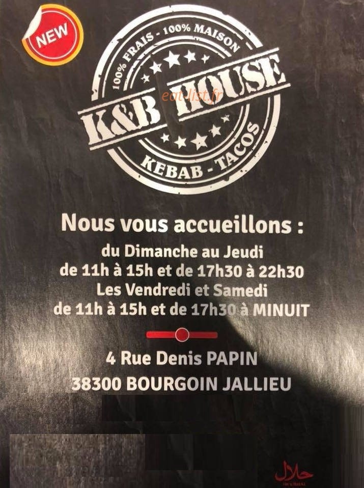K&B House — carte page 1