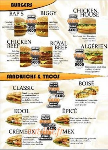Kool food — carte page 2