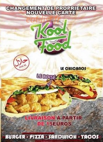 Kool food — carte page 1