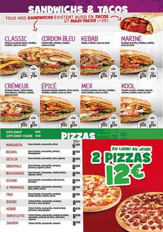 Kool food — carte page 3
