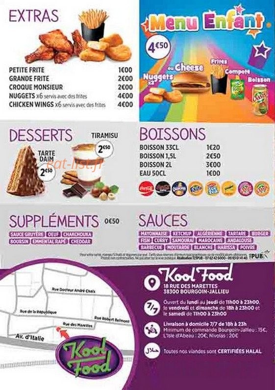 Kool food — carte page 4