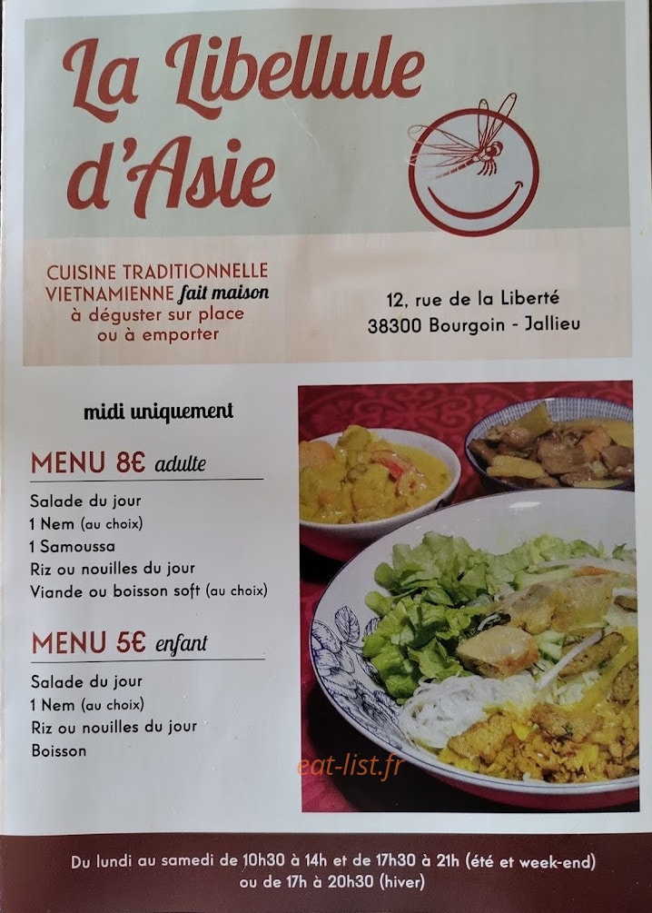La Libellule d'Asie — carte page 1