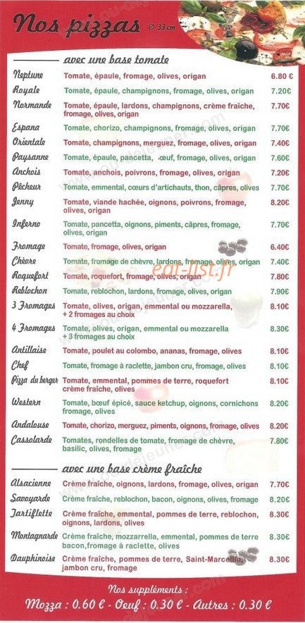 La Ronde des Pizz — carte page 1