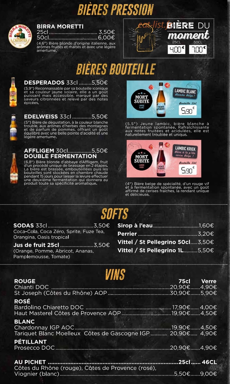 La Trattoria — carte page 8