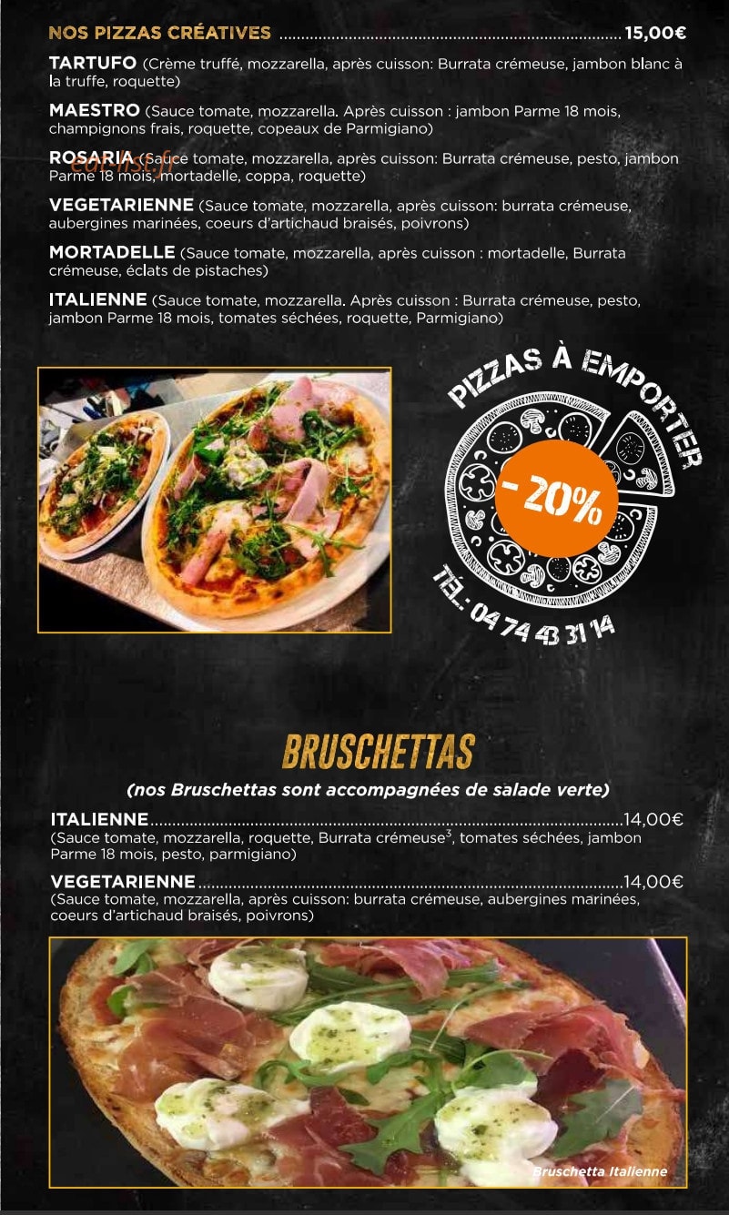 La Trattoria — carte page 3