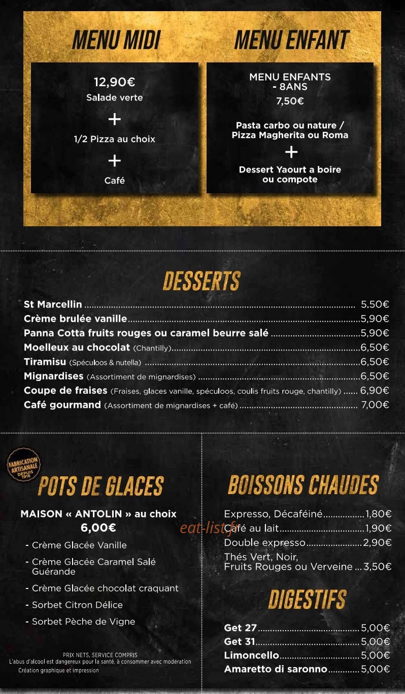 La Trattoria — carte page 6