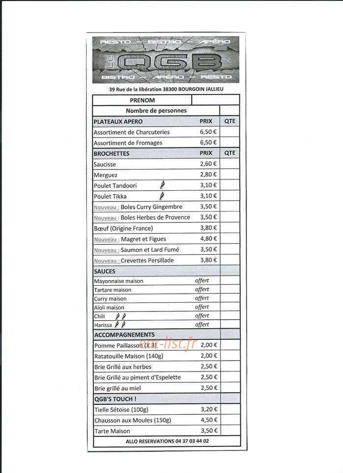 Le QGB — carte page 5