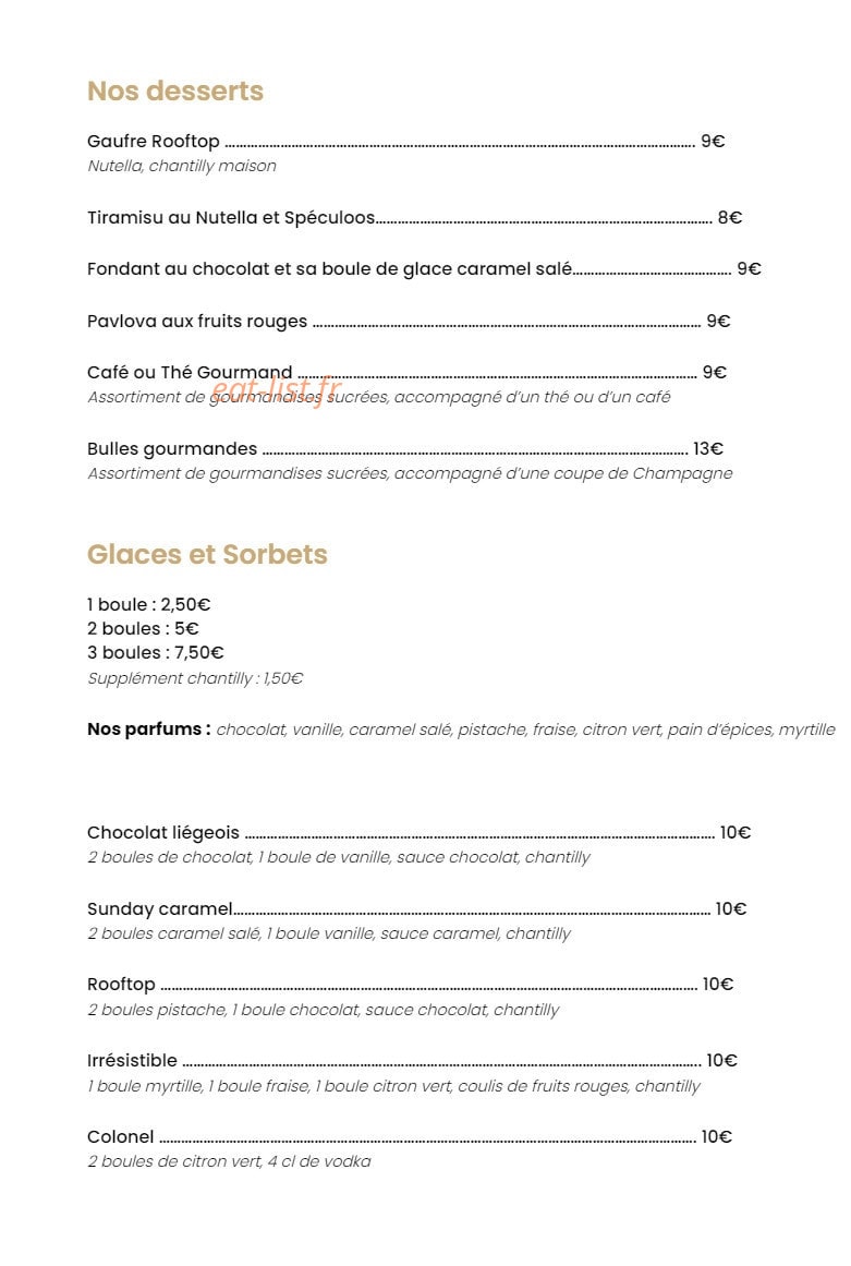 Le Rooftop 38 — carte page 2