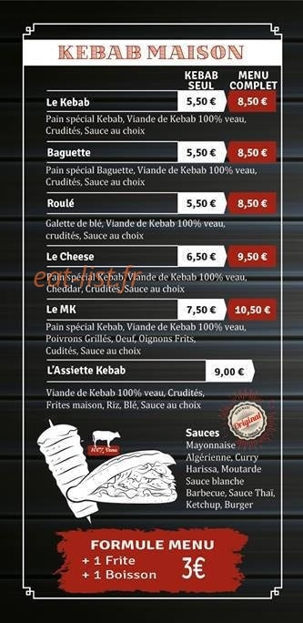Mister Kebab — carte page 2