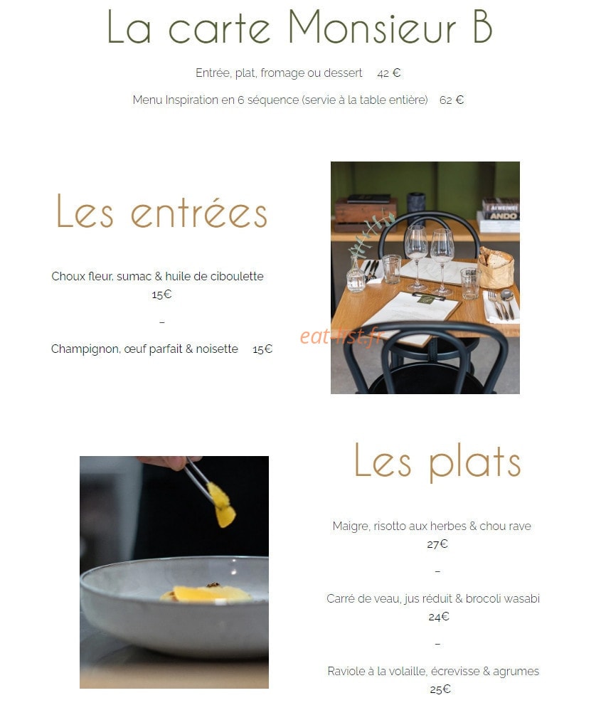Monsieur B — carte page 2