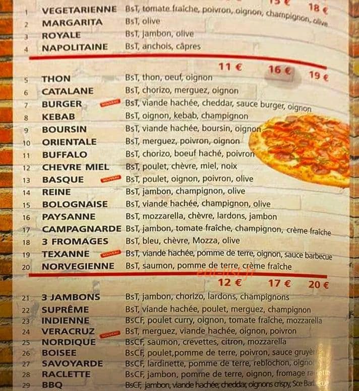 Pizz Burger — carte page 3