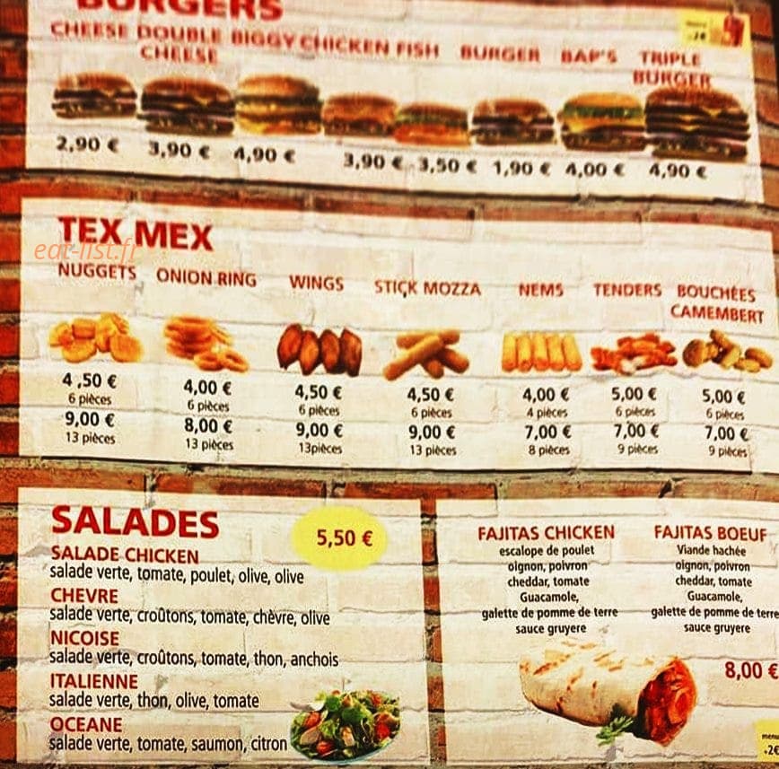 Pizz Burger — carte page 2