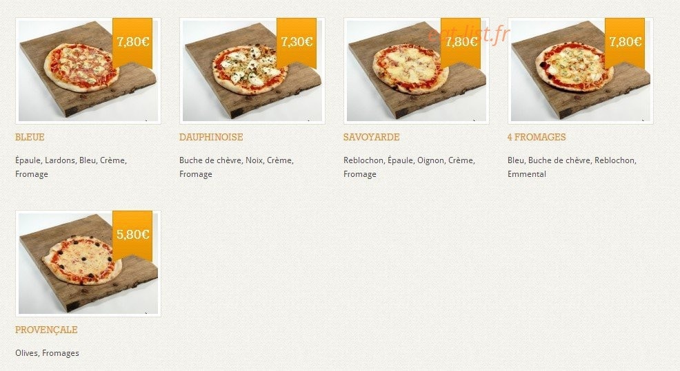 Pizza Délice — carte page 4