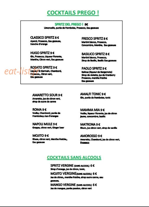 Prego — carte page 10