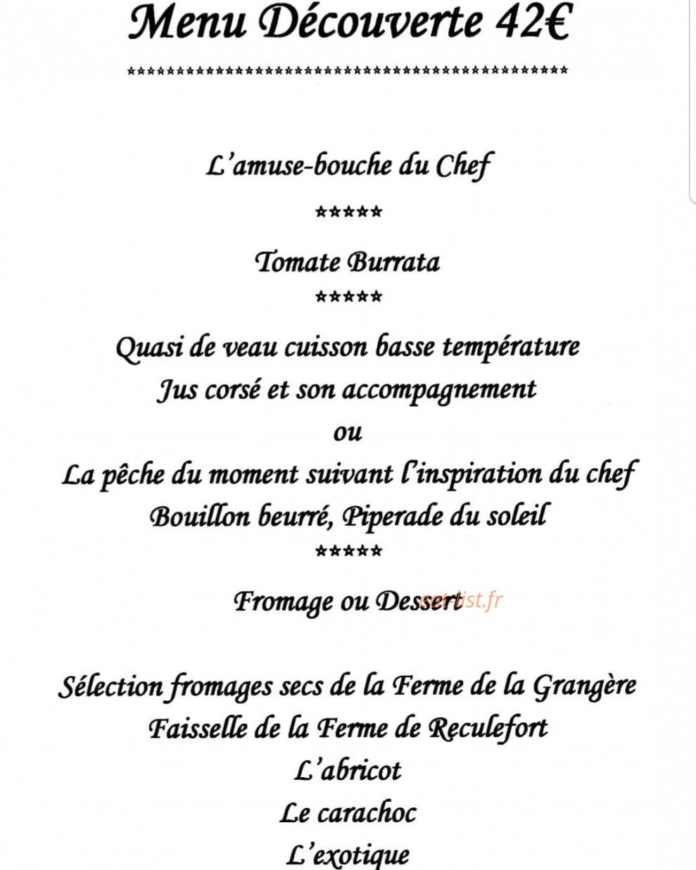 Restaurant l'aventure — carte page 3
