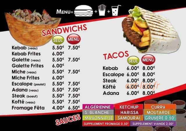 Restaurant Sancak — carte page 2