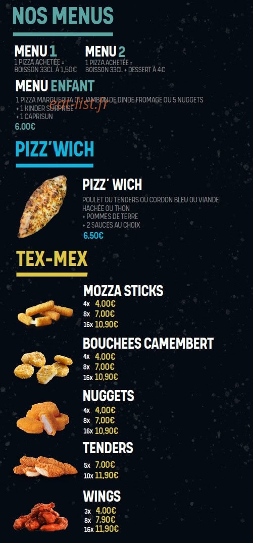 Ta5ty Pizza — carte page 3