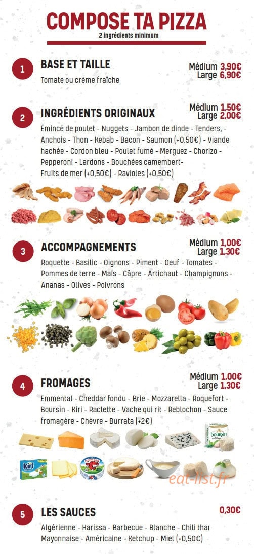 Ta5ty Pizza — carte page 2