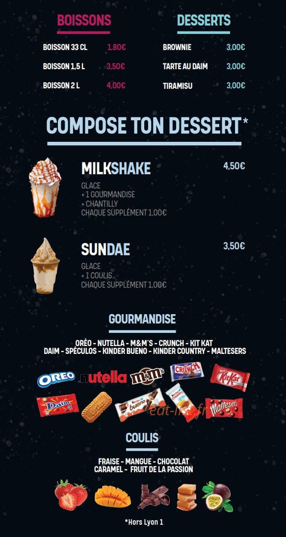 Ta5ty Pizza — carte page 6
