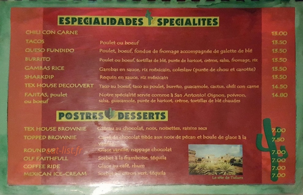 Tex House — carte page 3