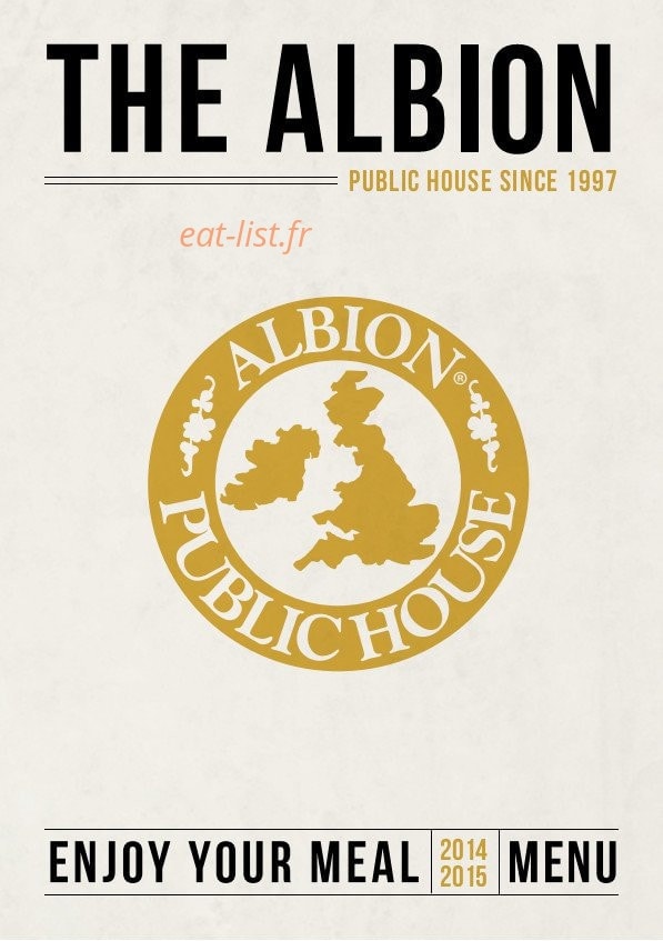 The Albion — carte page 1