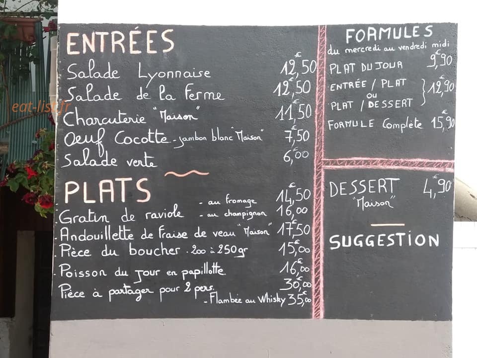 Comptoir de la Maladière — carte page 1
