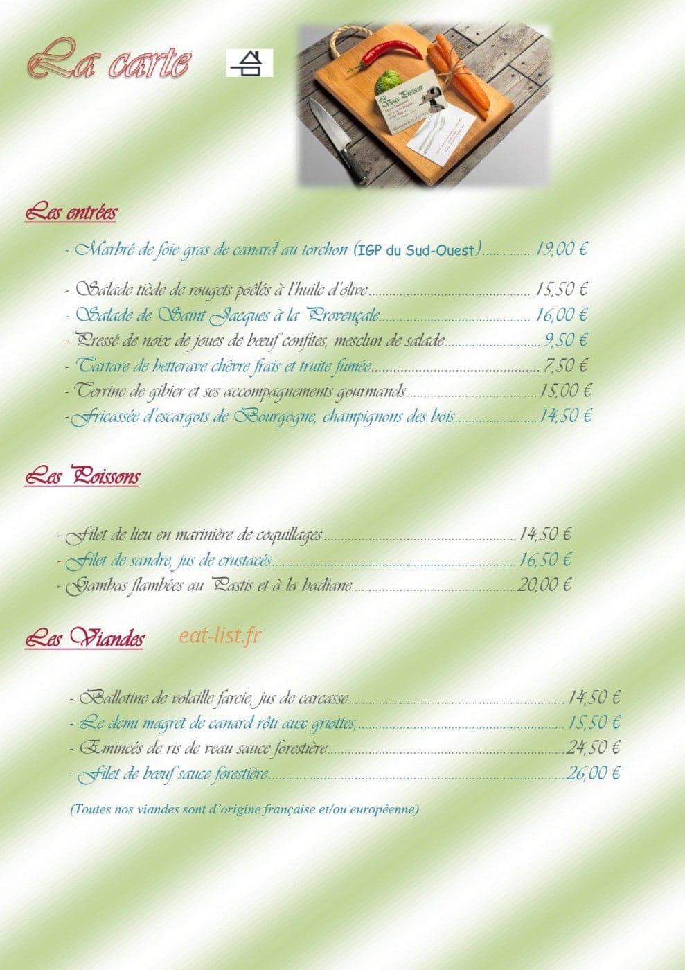 Le Vieux Pressoir — carte page 4