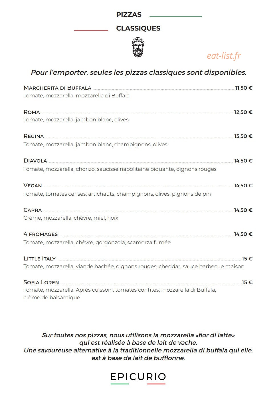 Epicurio — carte page 5