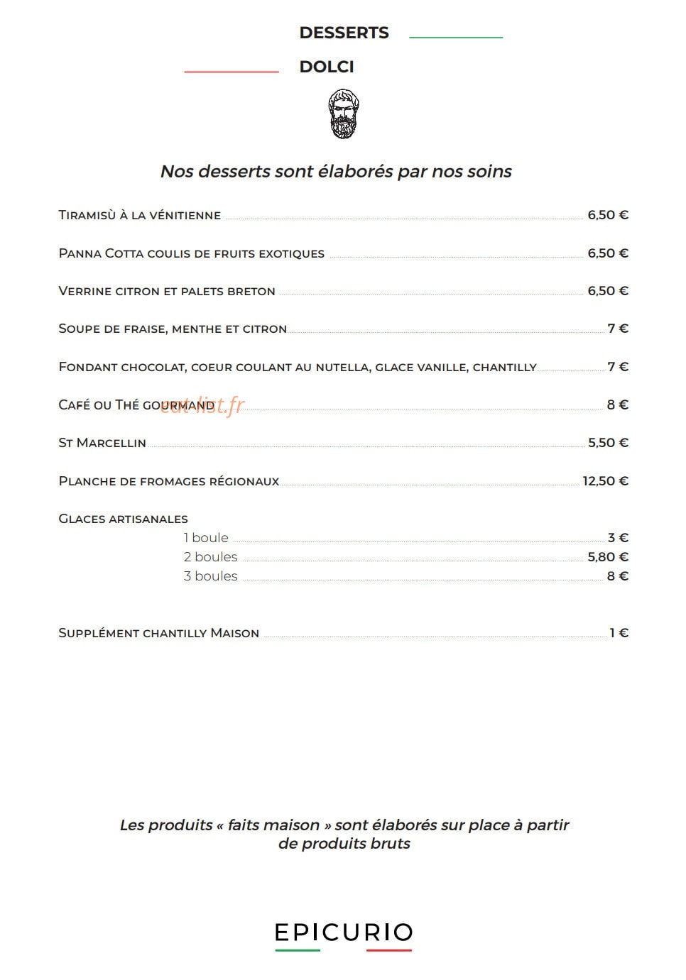 Epicurio — carte page 7