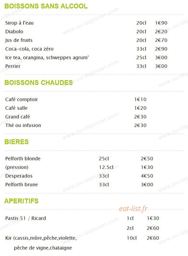 Gaïa Café — carte page 3
