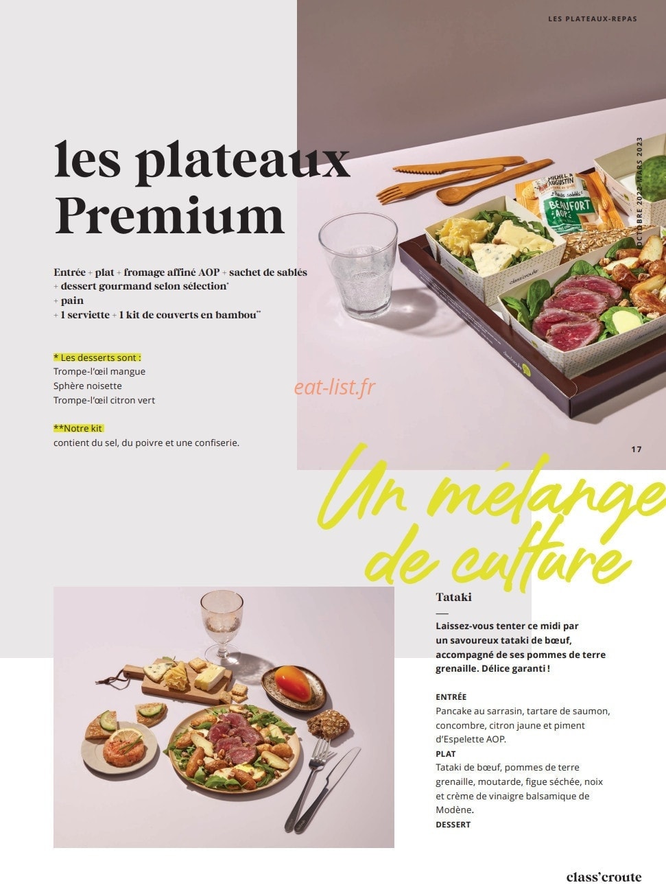 Class'croute — carte page 15